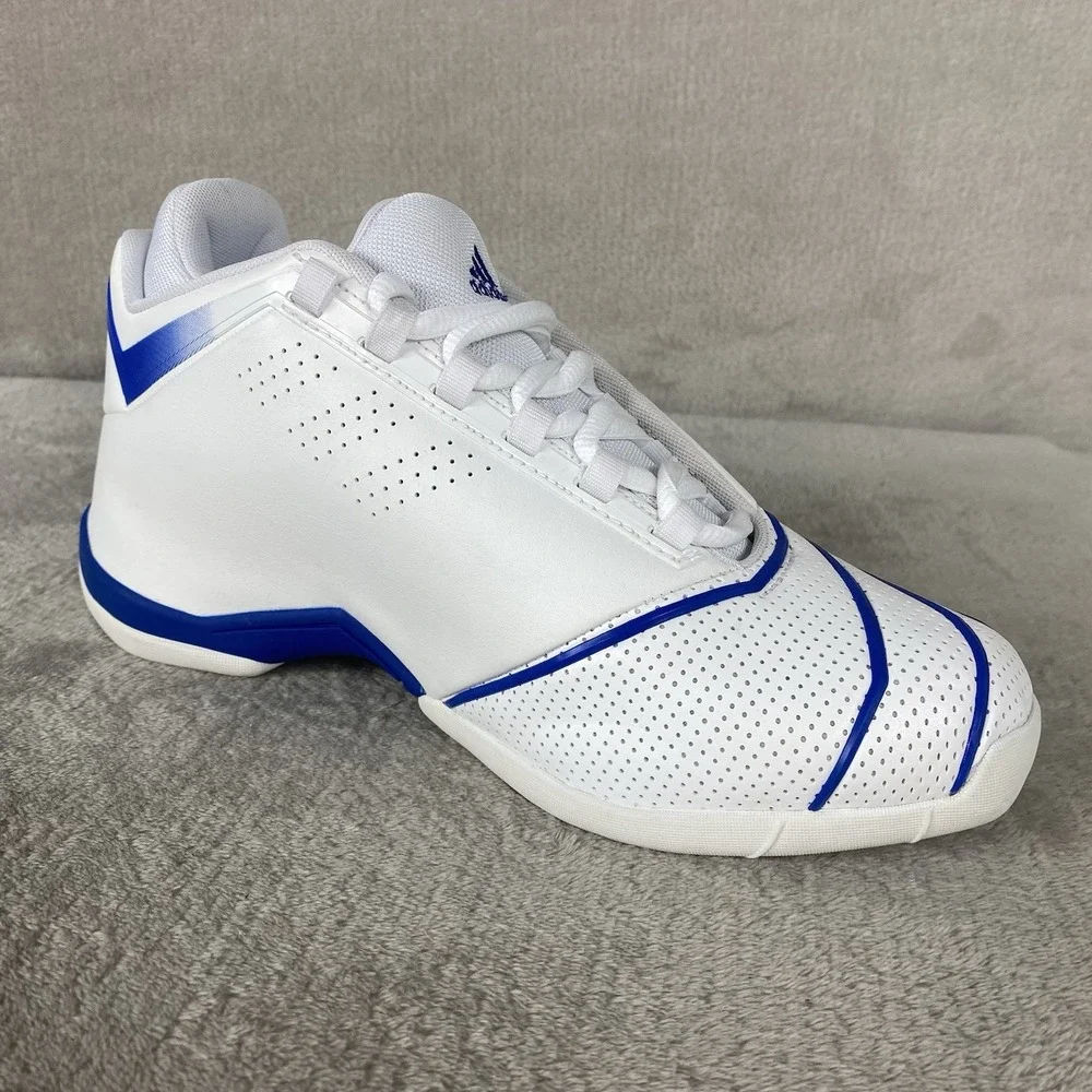 Adidas TMac 2 Restomod Men's Basketball Shoes Size 8.5 White Blue Leather NEW